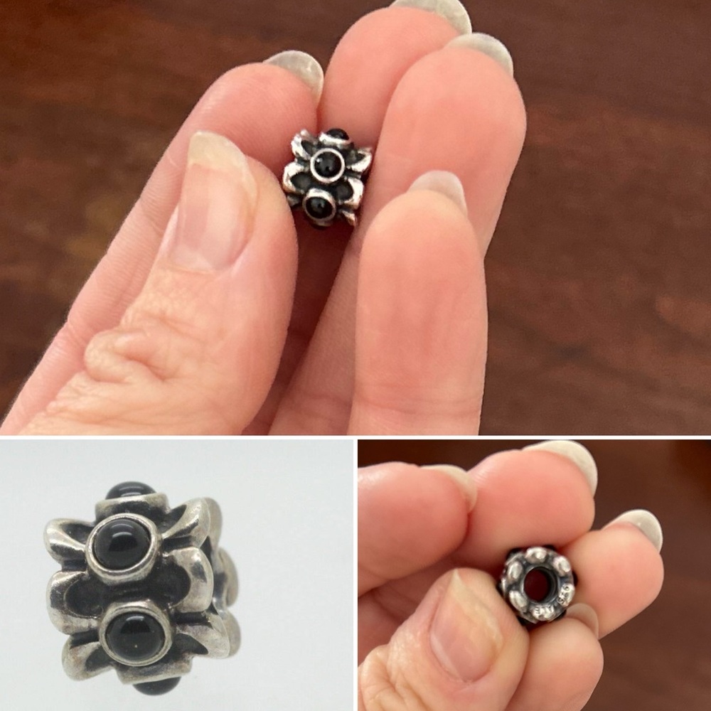 Pandora Black Stone Charm 🌚